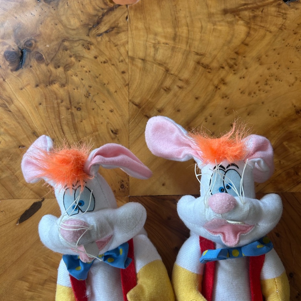 Walt Disney Vintage 1988 Who framed Roger Rabbit slippers❤️kids S/M - Picture 2 of 11